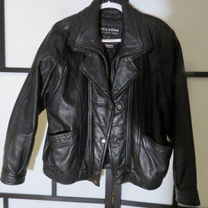 Vintage Wilson's black leather Men's jacket Medium